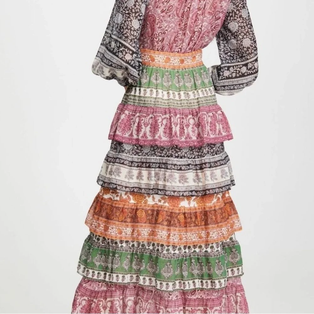 Zimmermann Amari Tiered Midi Dress - Picture 4 of 8
